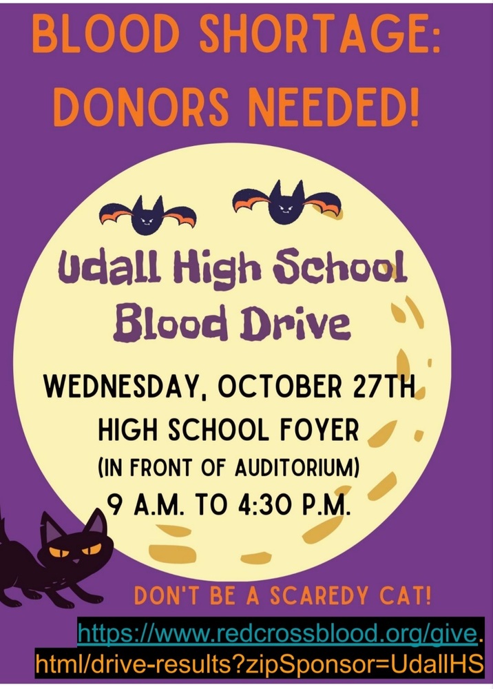 UHS Blood Drive Oct 27th