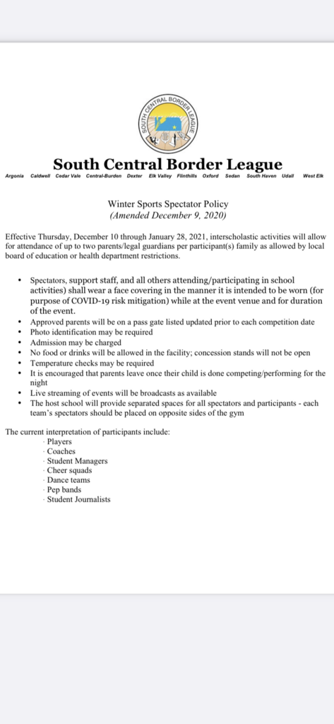 SCBL Winter Guidelines 