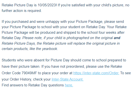 picture retake day